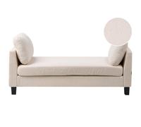 Beliani Chaise Longue ARCHIANE Fabric Off-White, White
