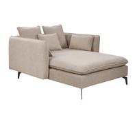 Beliani Chaise Longue Charmes Fabric Taupe