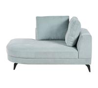 Beliani Chaise Longue Marum Chenille Light Blue