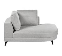 Beliani Chaise Longue MARUM Faux Linen Grey, Grey