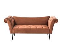 Chaise Longue NANTILLY Velvet Golden Brown
