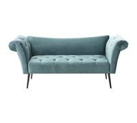 Beliani Chaise Longue NANTILLY Velvet Teal, Blue