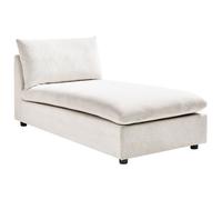 Beliani Chaise Longue Vizille Fabric Off-White