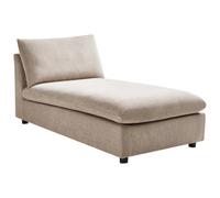 Beliani Chaise Longue Vizille Fabric Taupe