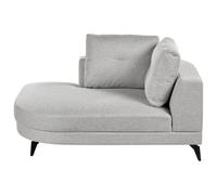 Beliani Chaise Longue MARUM Faux Linen Grey, Grey