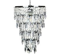 Beliani Chandelier Entwash Metal Silver