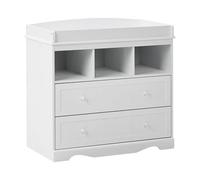 Beliani Changing Table Dresser White MDF Modern with Shelves and Drawers | Engineered Wood, Painted, Full Assembly Required, 5 kg Capacity, 90 x 86 cm