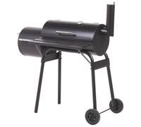 Beliani Charcoal Bbq Grill Katla With Smoker Metal Black