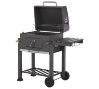 Beliani Charcoal Bbq Grill Pavlof Metal Black, Grey