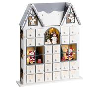 Beliani Christmas Decoration Led Femund 40 Cm Advent Calendar White