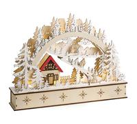 Beliani Christmas Decoration Led Goksjo 33 Cm Light Brown