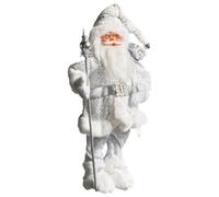 Beliani Christmas Decoration Nelaug Santa Claus 48 Cm Silver