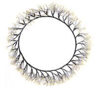 Beliani Christmas Wreath Led Muggan 52 Cm Wreath Black