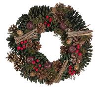 Beliani Christmas Wreath Nurmes 35 Cm Green