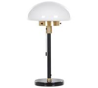 Beliani Classic Table Lamp Half Globe Shade On-Off Switch Living Room Bedside Black Minija
