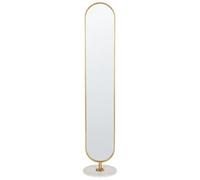 Beliani Coat Stand With Mirror Moody 170 Cm Metal Gold