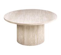 Beliani Coffee Table Ammon Travertine Effect
