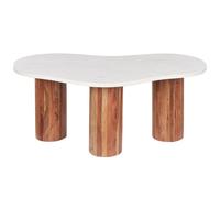 Beliani Coffee Table Casablanca Marble White