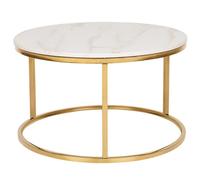Beliani Coffee Table Coral Marble/ Gold