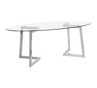 Coffee Table FRESNO Glass Silver