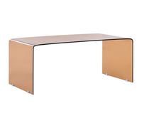 Beliani Coffee Table Kendall Tempered Glass Brown