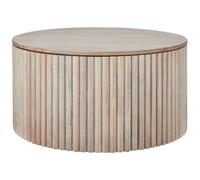 Beliani Coffee Table Kirkwood With Storage Mango Wood Light Brown
