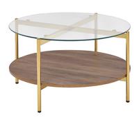 Beliani Coffee Table Lovell Tempered Glass Gold