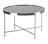 Coffee Table LUCEA Tempered Glass Silver
