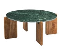 Beliani Coffee Table Luno Marble Dark Green