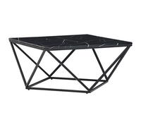 Beliani Coffee Table MALIBU Black Marble, Black