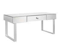 Beliani Coffee Table Nesle With Storage Mirrored Silver