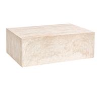 Beliani Coffee Table Nobres 90 Cm 66 Cm Travertine Effect