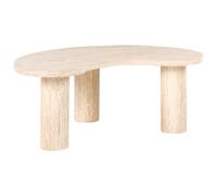 Beliani Coffee Table Noma 52 Cm 90 Cm Travertine Effect Travertine Effect