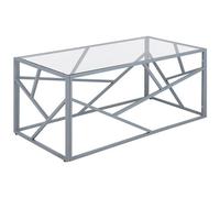 Coffee Table ORLAND Glass Silver