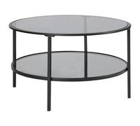 Beliani Coffee Table Tellaka Tempered Glass Black