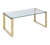 Beliani Coffee Table Tilon Tempered Glass Gold