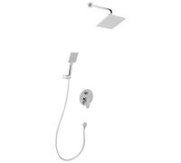 Beliani Concealed Shower Set With Rainshower Guaratuba Silver