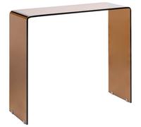 Console Table KENDALL Tempered Glass Brown