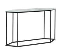 Beliani Console Table Perrin Tempered Glass Marble/ Black