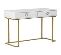 Beliani Console Table Westport 115 Cm 50 Cm With Drawers White/ Gold
