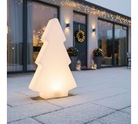 Beliani Cordless Rgb Christmas Tree Floor Lamp White Ip54 - Rechargeable Outdoor Decorative Light, 830mm