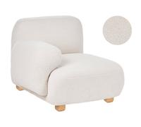 Beliani Corner Seat Amli Right Hand Off-White Fabric