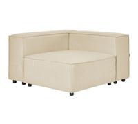 Beliani Corner Seat Aprica Faux Linen Beige