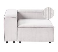 Beliani Corner Seat Ardal Corduroy Off-White Right Hand