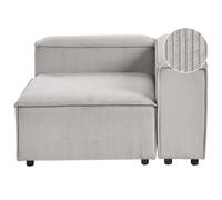 Beliani Corner Seat Ardal Corduroy Taupe Left Hand