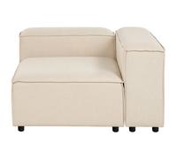 Beliani Corner Seat Ardal Fabric Beige Left Hand