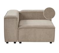 Corner Seat ARDAL Right Hand Light Brown Corduroy