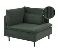 Beliani Corner Seat Egeris Dark Green Corduroy