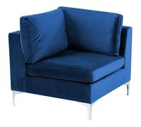 Beliani Corner Seat Evja Velvet Navy Blue