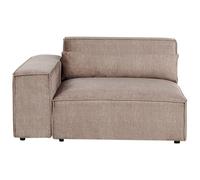 Beliani Corner Seat Hellnar Fabric Light Brown Right Hand